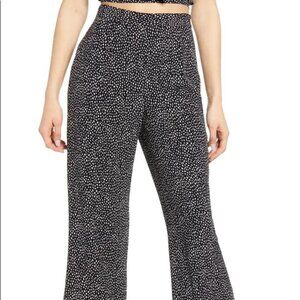 LEITH BNWT High Waist Wide Leg Pant White Dots XXL